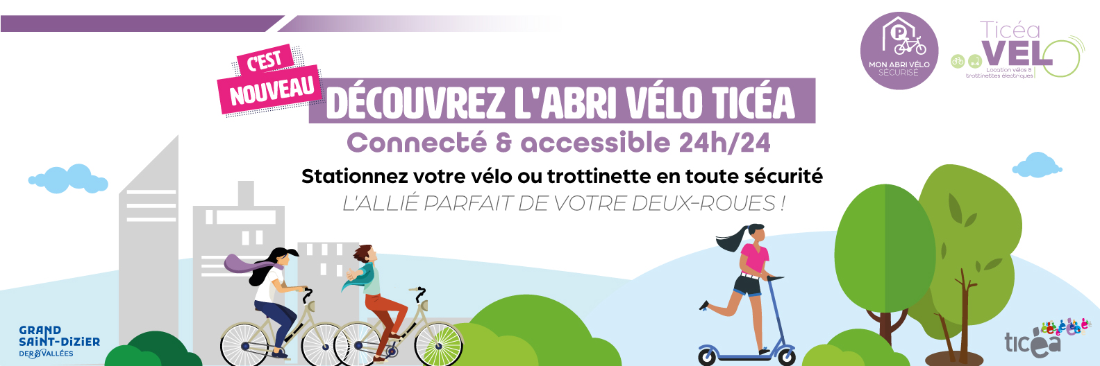 L’abri vélo Ticéa, c’est nouveau !